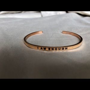 MantraBand I Am Enough rose gold bracelet